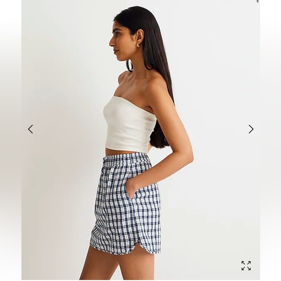Madewell Curved-Hem Mini Skirt in Plaid, NWT! Size M - Picture 3 of 13